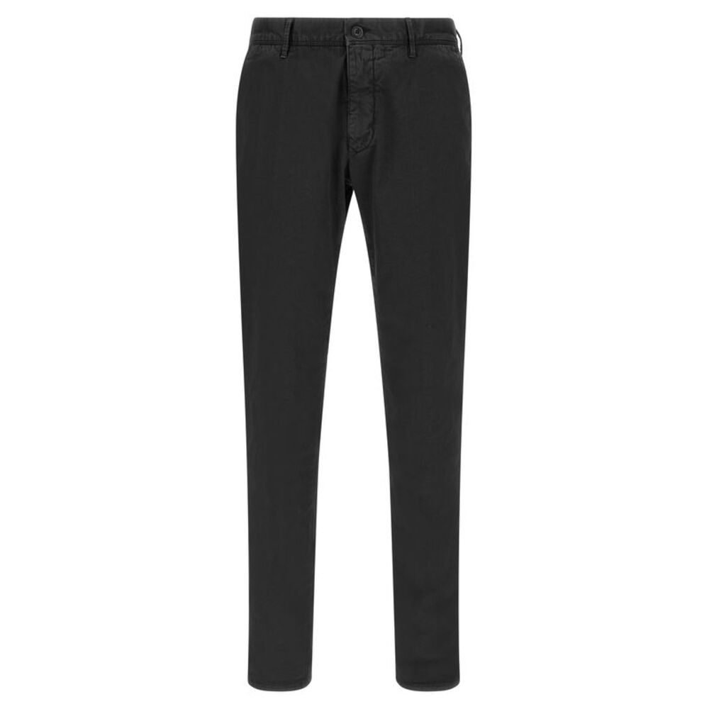 Incotex Black Cotton Casual Men's Pants